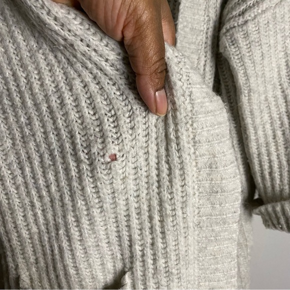 Kaffe Women's Light Gray Open Front Knit Cardigan - Picture 9 of 9